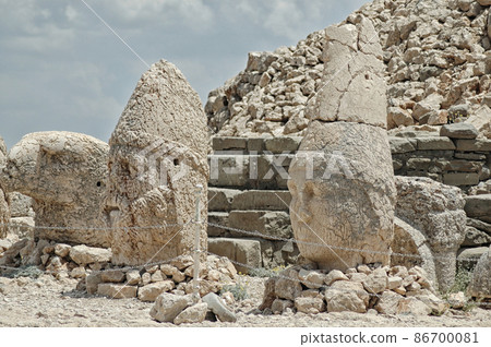 Giant God heads on Mount Nemrut. Anatloia, Turkey 86700081