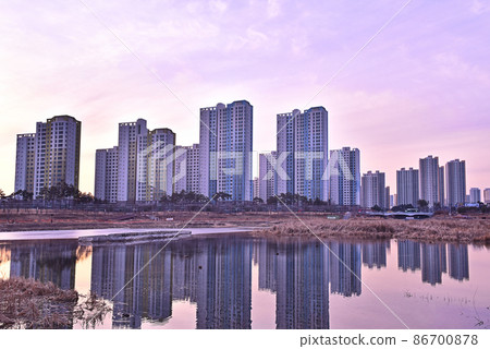 米薩新鎮公寓村落日景色 86700878