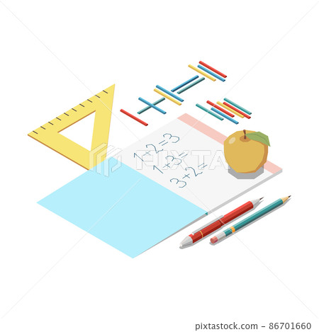 Math Education Isometric Composition - Stock Illustration [86701660 ...