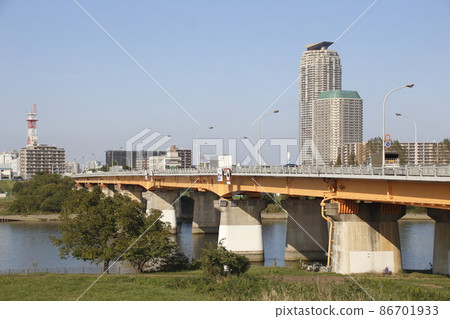 Shinarakawa Bridge (viewing Kawaguchi from the Akabane side) Shinarakawa Bridge (viewing Kawaguchi from the Akabane side) 86701933