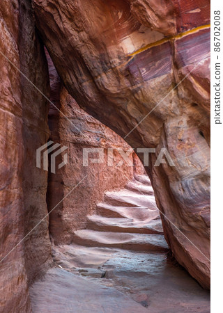 Ancient stairs in Petra, Jordan Ancient stairs in Petra, Jordan 86702008