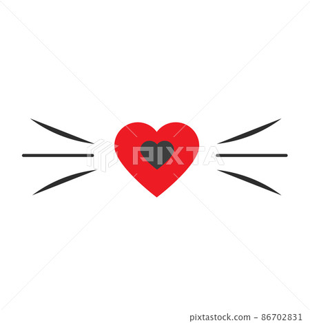 Cat nose isolated on white background. Vector flat Cat nose isolated on white background. Vector flat 86702831