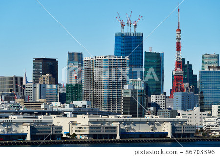 東京灣區芝浦碼頭風光 86703396