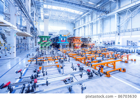 stamping lines in a car factory stamping lines in a car factory 86703630