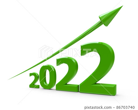 Green arrow up with 2022 Green arrow up with 2022 86703740