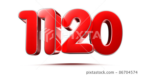 number 1120 red. 86704574