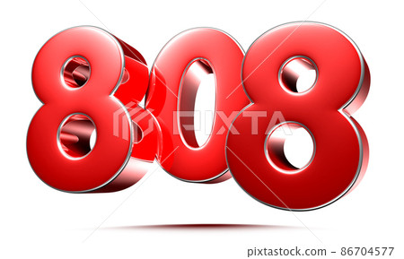 number 808 red. number 808 red. 86704577