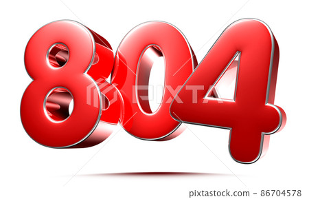 number 804 red. 86704578