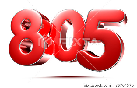 number 805 red. number 805 red. 86704579