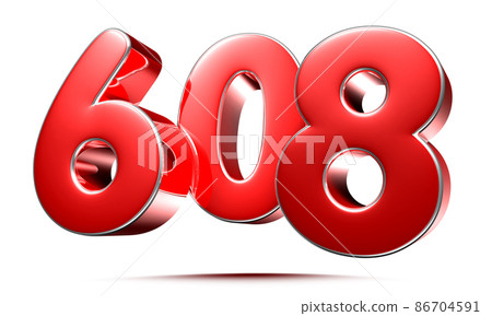 number 608 red. number 608 red. 86704591