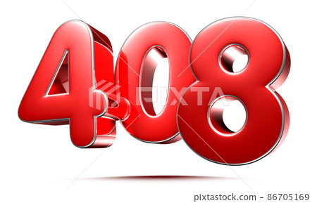 number 408 red. number 408 red. 86705169