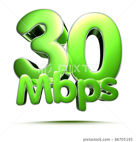 30 Mbps Green. - Stock Illustration [86705195] - PIXTA