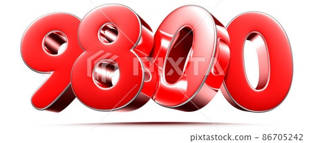number 9800 red. 86705242