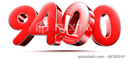 number 9400 red. number 9400 red. 86705243