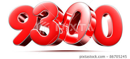 number 9300 red. number 9300 red. 86705245
