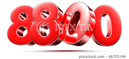 number 8800 red. number 8800 red. 86705246