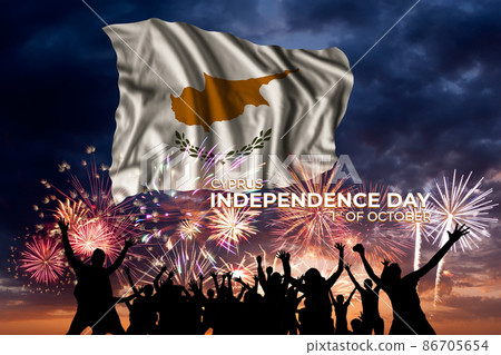 Cyprus Independence day card Cyprus Independence day card 86705654