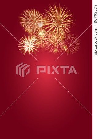 Holiday background with fireworks 86705675