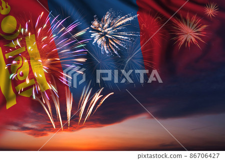 Flag of Mongolia for Independence day 86706427