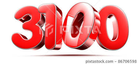 number 3100 red. number 3100 red. 86706598