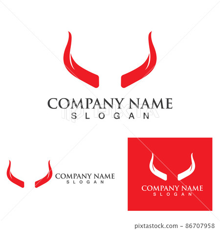 Devil horn Vector icon 86707958