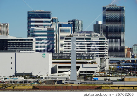 Tokyo Bay Bay Area Seaside Subcenter Toyosu Coastal Scenery Tokyo Bay Bay Area Seaside Subcenter Toyosu Coastal Scenery 86708206