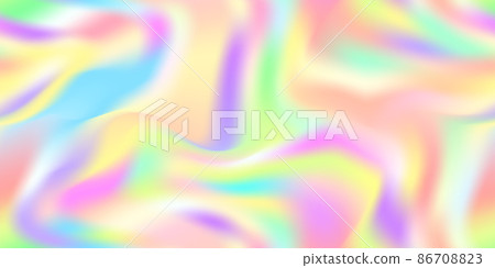 Iridescent holographic abstract pastel rainbow seamless pattern 86708823