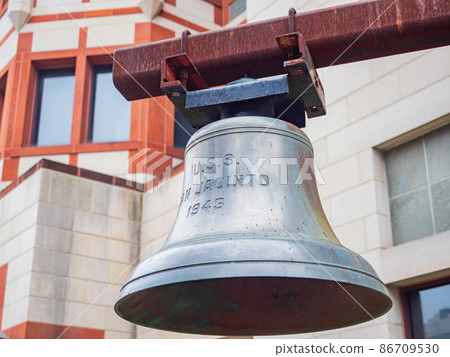 Overcast view of a USS San Jacinto Liberty Bell 86709530