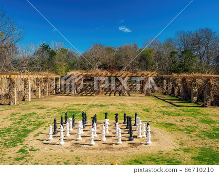 Sunny view of the chessmate in San Antonio Botanical Garden Sunny view of the chessmate in San Antonio Botanical Garden 86710210