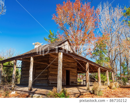 Beautiful log cabin along the Texas Native Trail 86710212