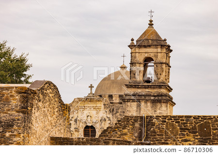 Overcast view of the Mission San Jose Church Overcast view of the Mission San Jose Church 86710306