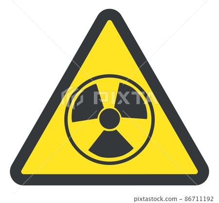 Yellow hazard triangle. Danger sign. Attention symbol Yellow hazard triangle. Danger sign. Attention symbol 86711192