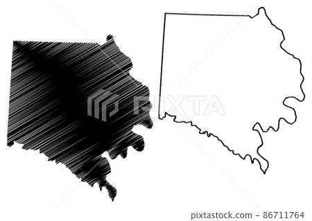 Davie County, North Carolina State (U.S. county, United States of America, USA, U.S., US) map vector illustration, scribble sketch Davie map 86711764