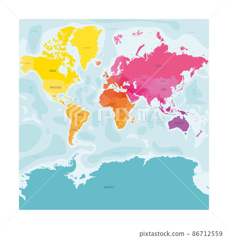 Colorful political map of World. 86712559