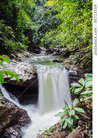 Amazing waterfall in green forest Laong Rung Waterfall Yala Thailand Amazing waterfall in green forest Laong Rung Waterfall Yala Thailand 86713504