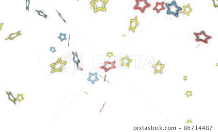 CG star background material for many colorful stars 86714487