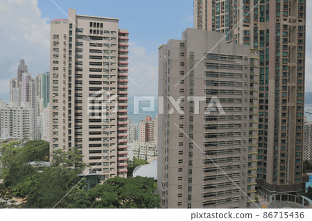 27 Aug 2019 View Of The Down town building Of Hong Kong 27 Aug 2019 View Of The Down town building Of Hong Kong 86715436