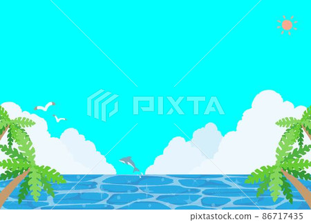 清爽的夏日海背景圖 清爽的夏日海背景圖 86717435
