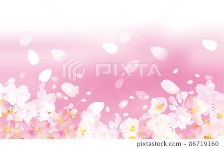 Cherry blossom dance background illustration material 86719160