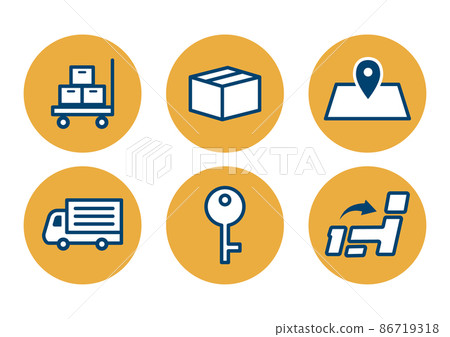 Illustration material of moving Illustration material of moving 86719318