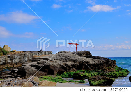 伊豆下田大明庭的明鳥居 伊豆下田大明庭的明鳥居 86719621