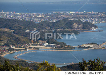 Cityscape of Mihonoseki, Matsue City, Sakaiminato City, Tottori Prefecture Cityscape of Mihonoseki, Matsue City, Sakaiminato City, Tottori Prefecture 86719951