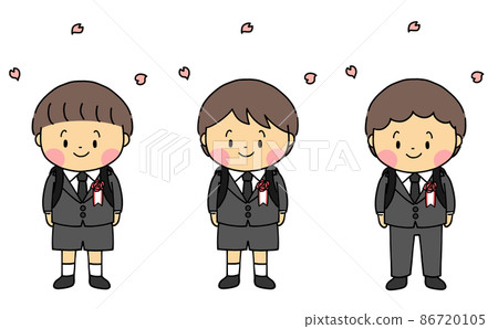 春季小學入學典禮孩子們 春季小學入學典禮孩子們 86720105