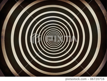 Background material / Retro / Vintage style spiral illustration (hypnosis / confusion) 86720716