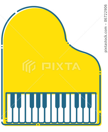 Piano grand piano toy piano simple yellow 86722906