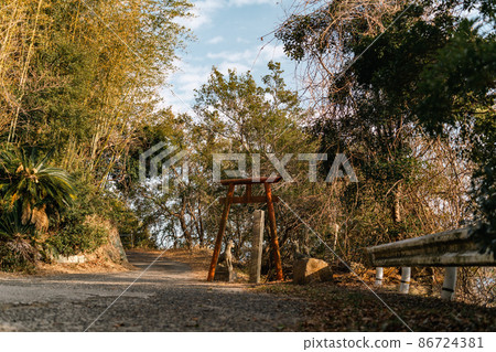 Shrine Japanese landscape scenery Shrine Japanese landscape scenery 86724381