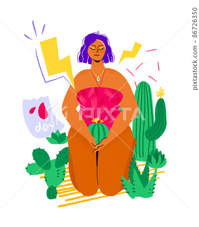 Menstrual period - colorful flat design style illustration 86726350