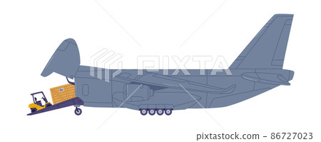 Cargo Aircraft as Freight Delivery Logistics Service Vector Illustration Cargo Aircraft as Freight Delivery Logistics Service Vector Illustration 86727023