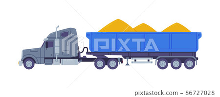 Cargo Truck as Freight Delivery Logistics Service Vector Illustration Cargo Truck as Freight Delivery Logistics Service Vector Illustration 86727028