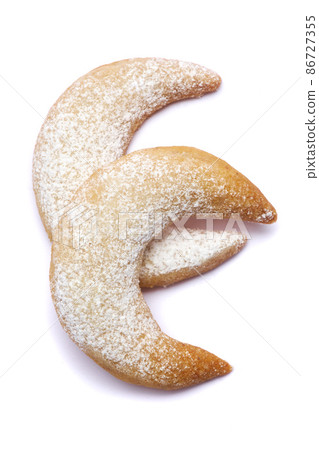 Traditional German or Austrian Vanillekipferl vanilla kipferl cookies isolated on white background 86727355